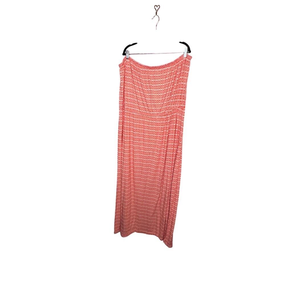 OLD NAVY STRAPLESS TUBE MAXI SUNDRESS DRESS ORANGE AND WHITE SIZE 4XL - Picture 5 of 6